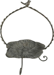 Shopaxo Vogelbadje - IJzer - Vogeldrinkschaal - Vogelvoerderschaal - Balkon - Terras - Tuin - Vogeldrinkbak -- Buiten - Vogelschaal - 0.5 kg - hoogte 36 cm