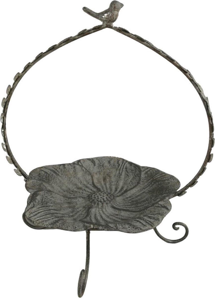 Shopaxo Vogelbadje - IJzer - Vogeldrinkschaal - Vogelvoerderschaal - Balkon - Terras - Tuin - Vogeldrinkbak -- Buiten - Vogelschaal - 0.5 kg - hoogte 36 cm