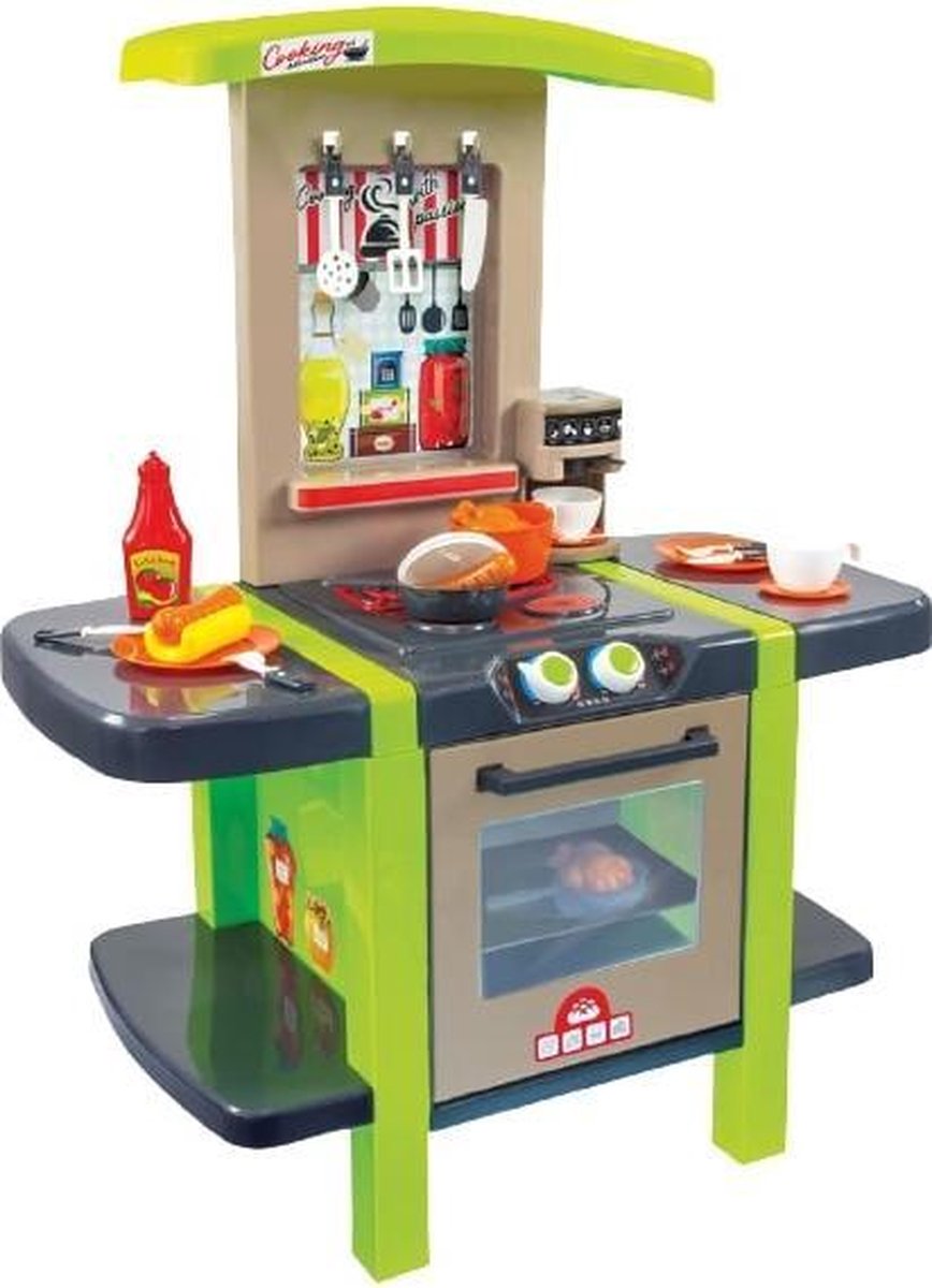 Paradiso Toys Speelkeuken Junior 101 X 80 Cm Groen 29-delig