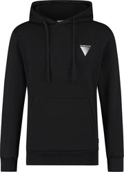 Purewhite Chest Logo Triangle Hoodie - Black - Regular fit