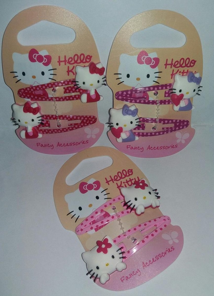 Hello Kitty - haarclipjes - 3 paar