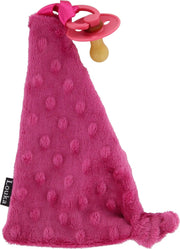 Louka speendoekje diehoek minky fuhsia-roze-meisje-jongen-minky-speenknuffel-excl. speen