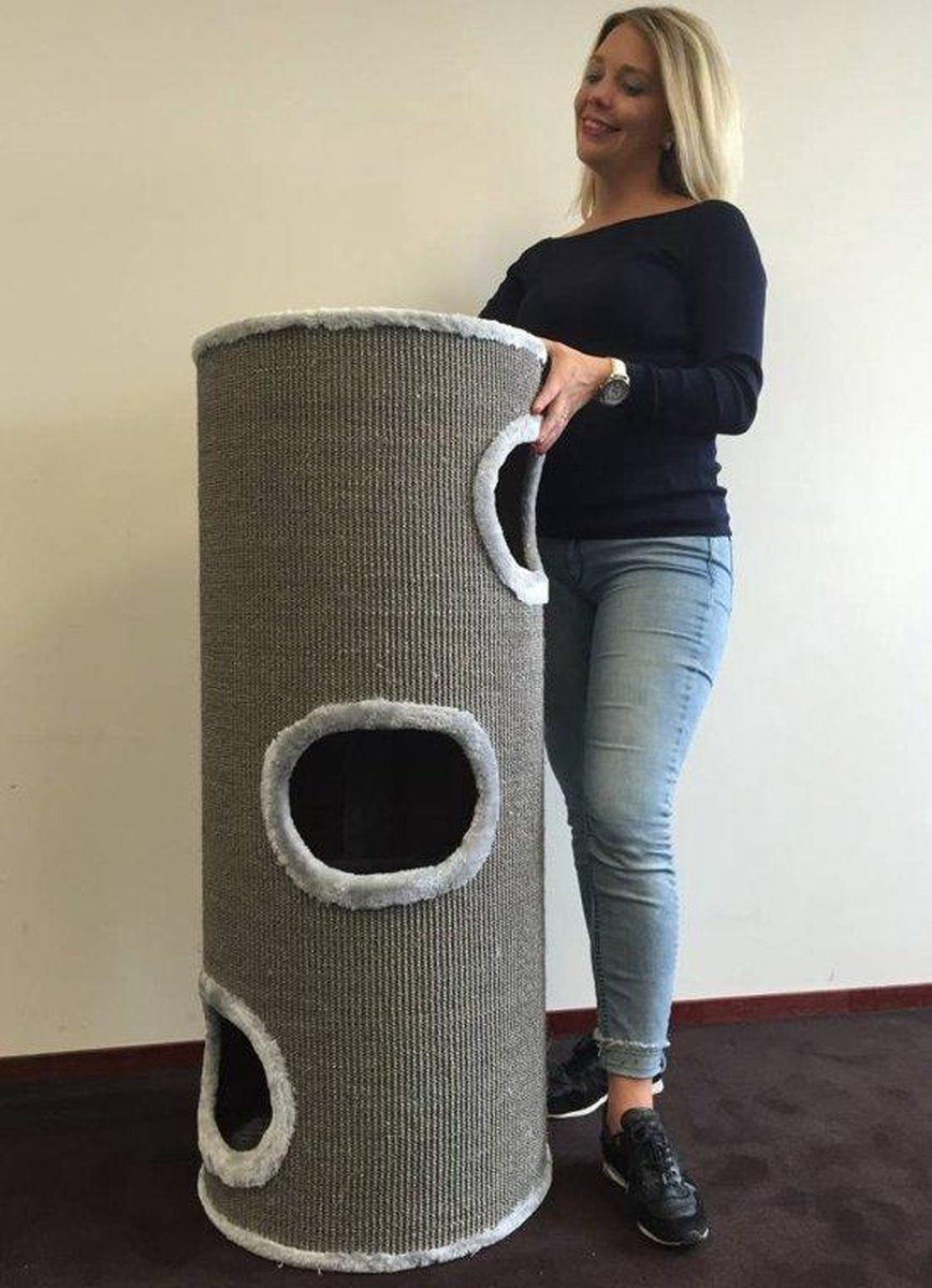 Krabton Coony Lounge 110 Grijs en 44cm diameter krabpaal voor grote katten