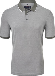 Marvelis Modern Fit poloshirt - kaki melange -  Maat: S