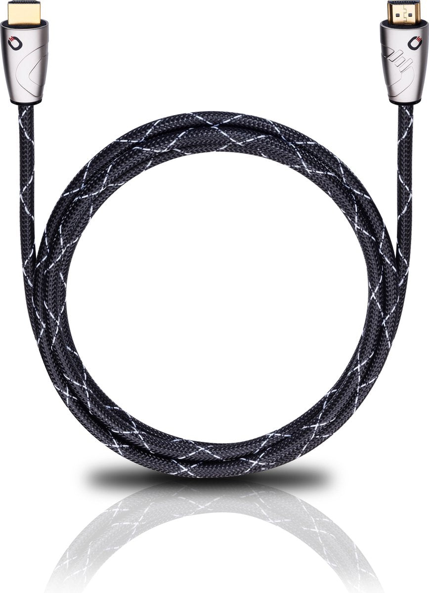 HDMI Aansluitkabel [1x HDMI-stekker - 1x HDMI-stekker] 2.50 m Zwart Oehlbach EASY CONNECT STEEL