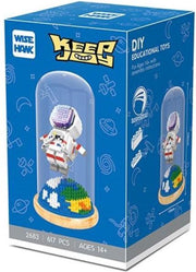 Bouwstenen - nanoblock - stolp astronaut boven aarde - Wise Hawk - 617 blokjes