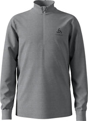 Odlo Midlayer 1/2 zip CARVE KIDS WARM Grey Melange/Odlo Concrete Grey - Maat 140