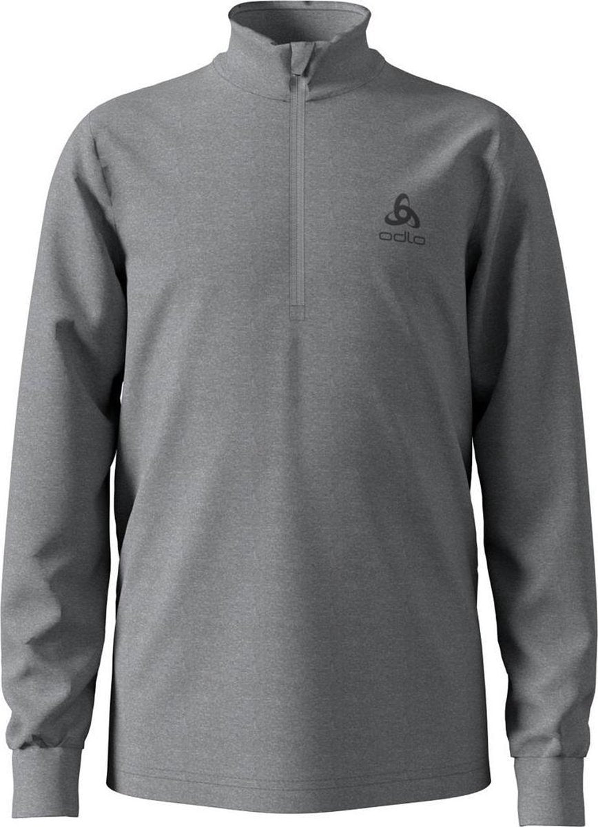 Odlo Midlayer 1/2 zip CARVE KIDS WARM Grey Melange/Odlo Concrete Grey - Maat 140