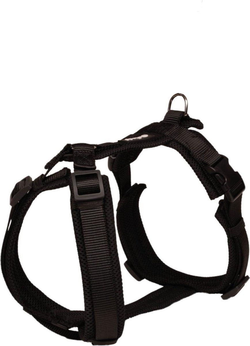 Hondentuig Petlando Mesh Y-Comfort Harness M Zwart Buikomtrek: 50-74 cm
