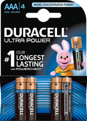 Duracell Ultra Power AAA Alkaline Batterijen - 4 stuks