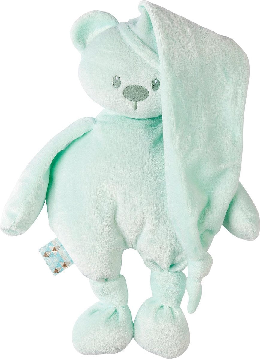 Nattou Beer Lapidou - Knuffel - 30 cm - 100% gerecycleerd - Muntgroen