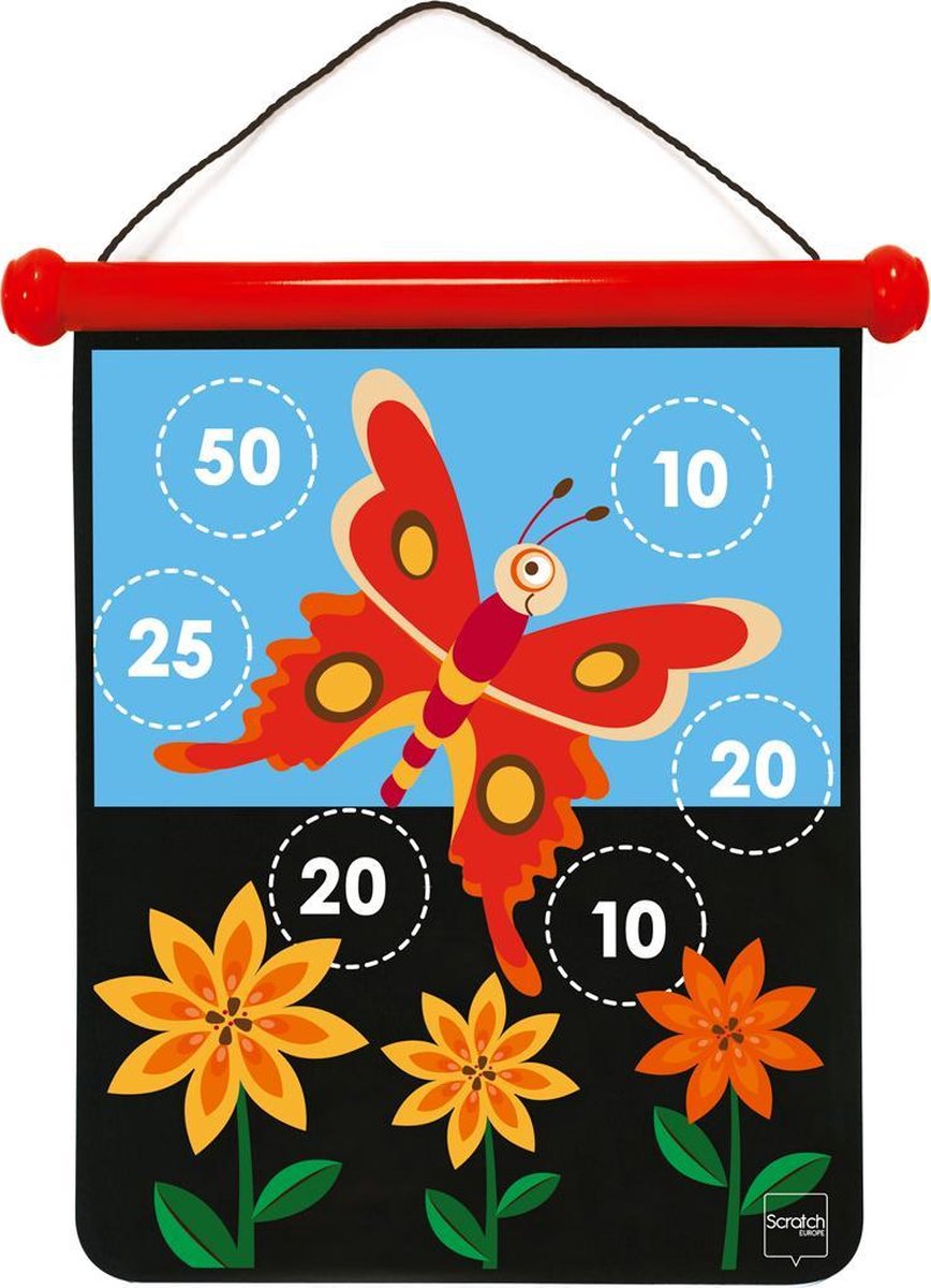 Scratch Active Play: MAGNETISCHE DARTS medium / Tuin 40x31cm