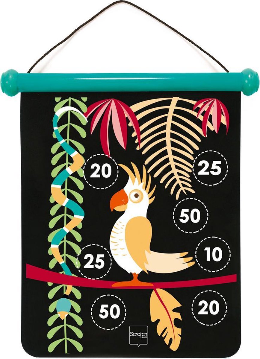 Scratch Magnetisch Dartspel 40 X 31 Cm Tropical Jungle