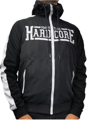 HARDCORE Gabber Windjack Jas Zwart Wit - Hardcore Jack - Hardcore Jas - Hardcore Kleding - Maat XS
