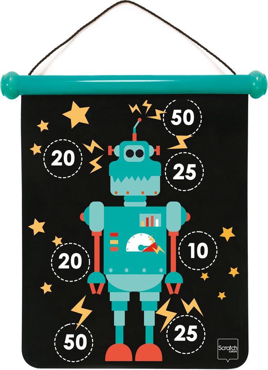 Scratch Magnetisch Dartspel 40 X 31 Cm Robot