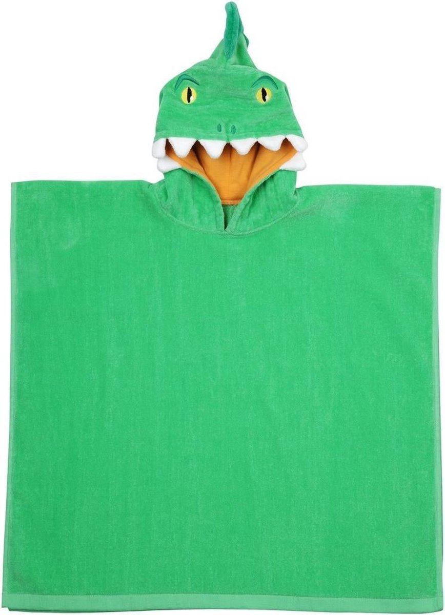 Sunnylife Strandlaken met Kapje Krokodil Groen