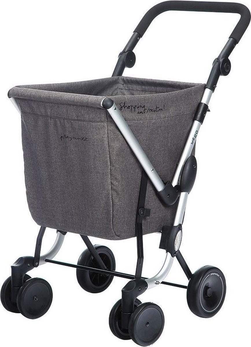 Playmarket Boodschappentrolley We Go Stof 4 wielen - 50 L Inhoud - inklapbaar - Extra groot