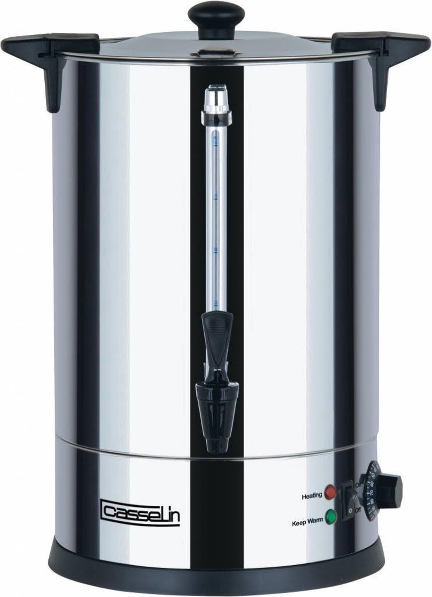 Casselin® Heetwaterdispenser RVS | dubbelwandig | Ø273 mm | 15 Liter