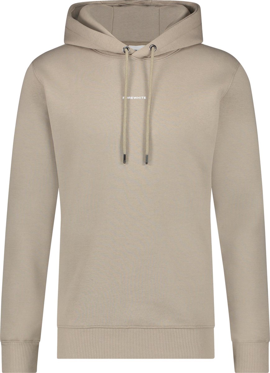 Purewhite Essential Logo Hoodie - Taupe - Regular fit