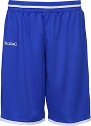 Spalding Move Basketbalshort kinderen Basketbalbroek - Maat 128  - Unisex - blauw/wit