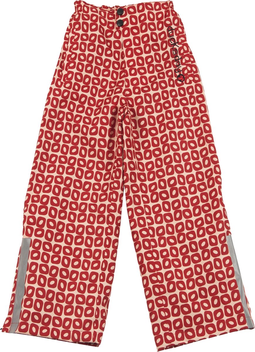 Ducksday - regenbroek voor kinderen - unisex - Funky red - 146/152
