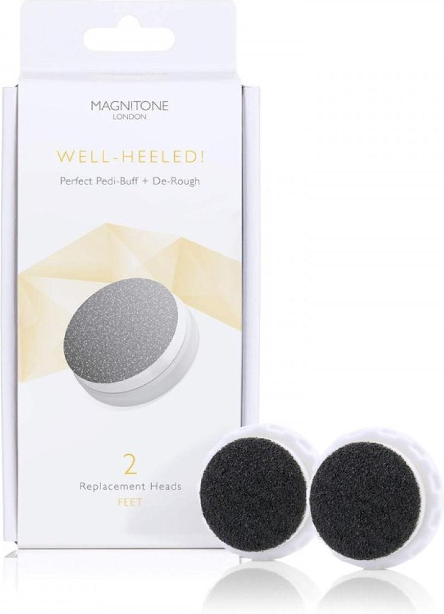 Magnitone Borstelkoppen Well-Heeled Replacement Heads Feet Borstel Pedi-Buff + De-Rough 2Stuks