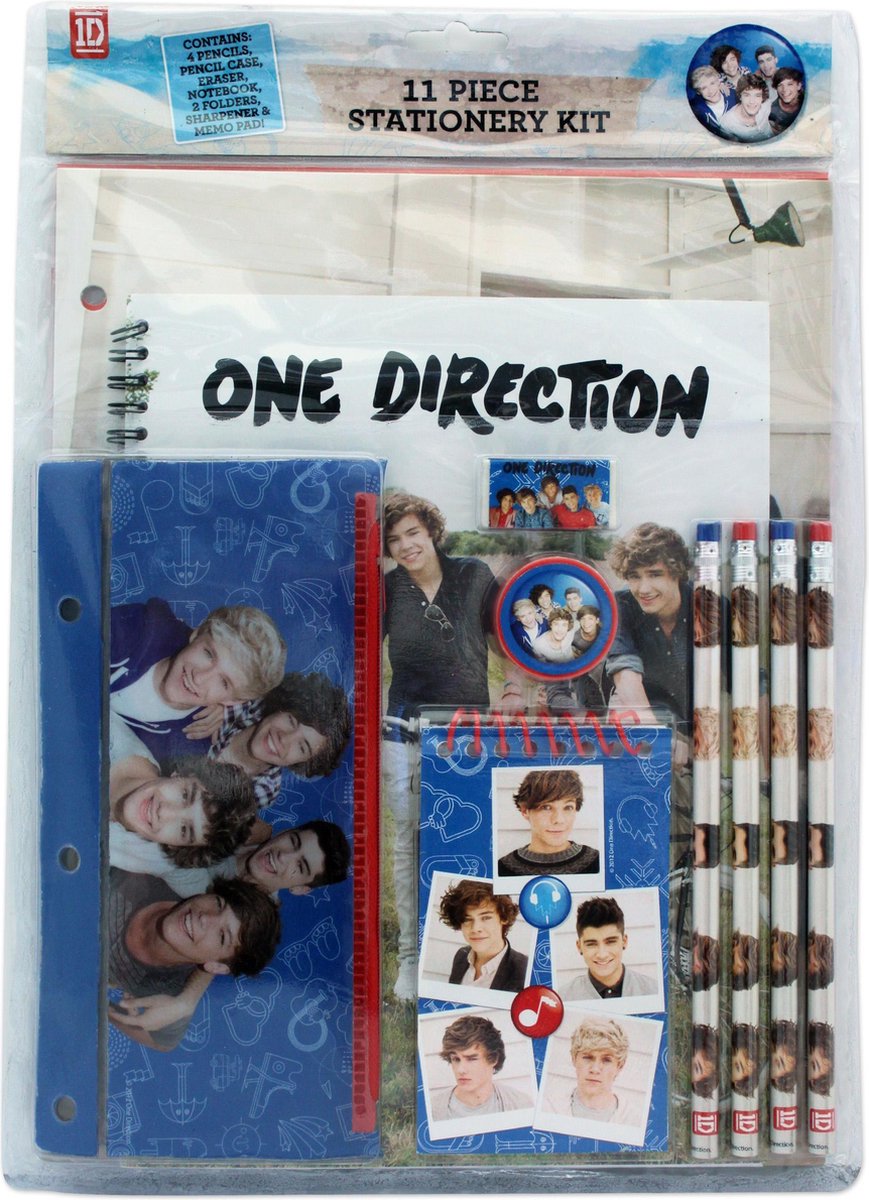 One Direction Stationery Set 11 delig