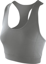 Spiro Dames/dames Softex Stretch Sports Sleeveless Crop Top (Bewolkt Grijs)