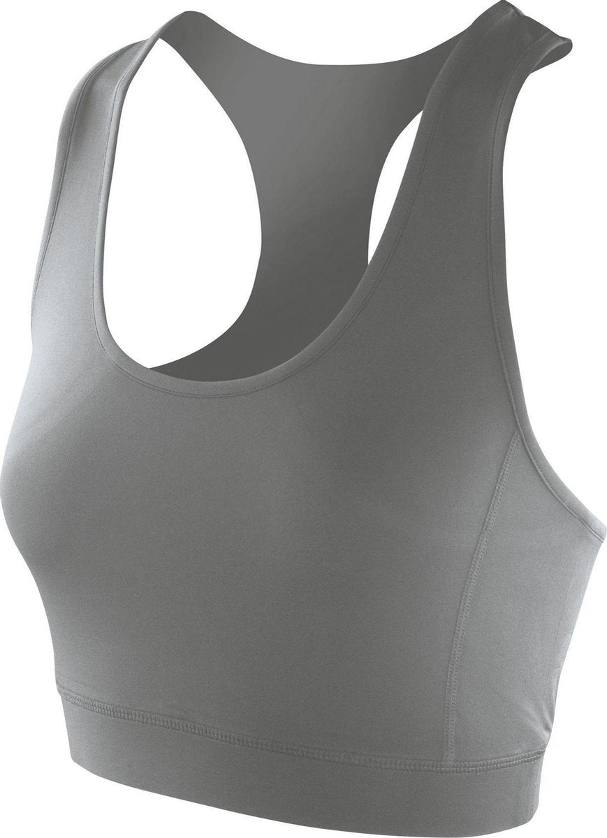Spiro Dames/dames Softex Stretch Sports Sleeveless Crop Top (Bewolkt Grijs)