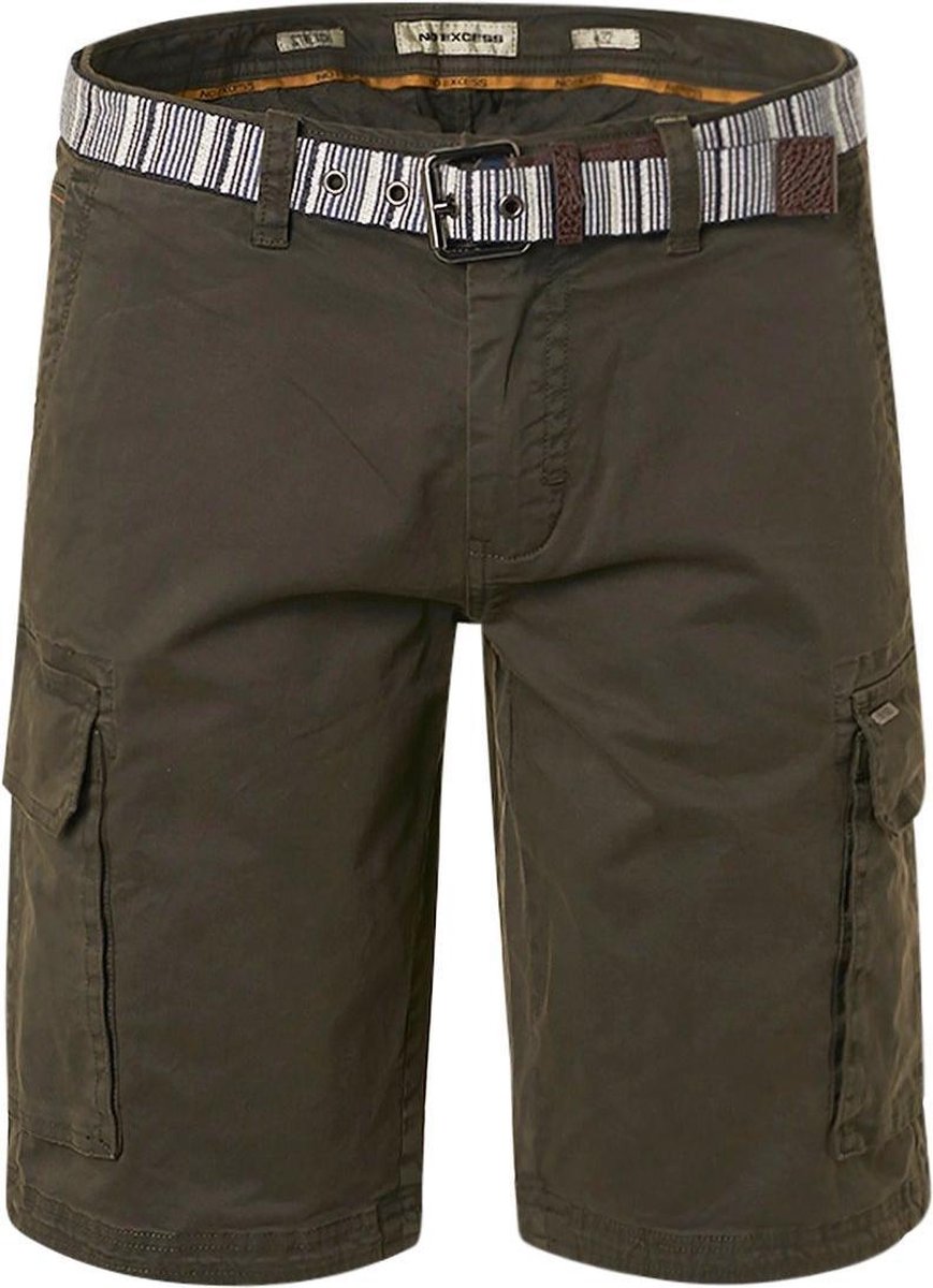 No-Excess Short Garment Dyed Olive - maat 32