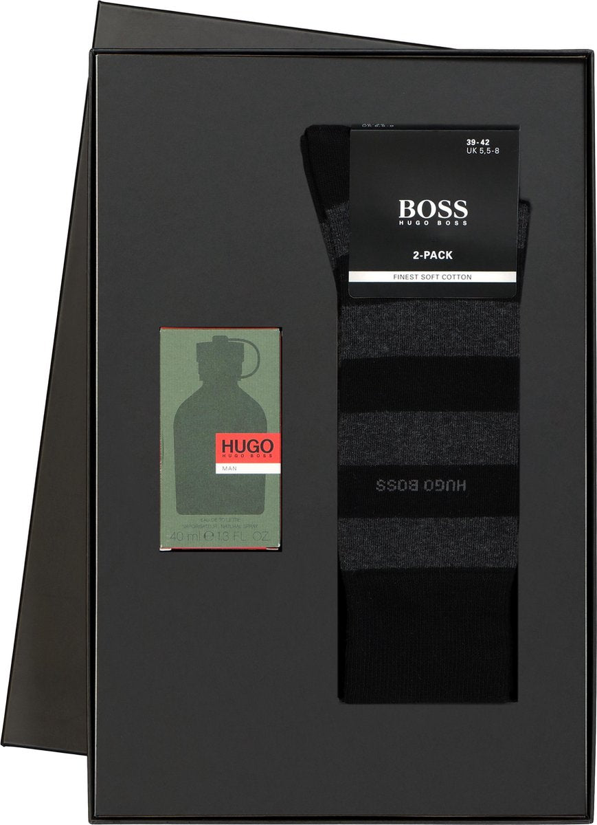 Heren cadeaubox: HUGO BOSS HUGO parfum + HUGO BOSS sokken -  Maat: 39-42