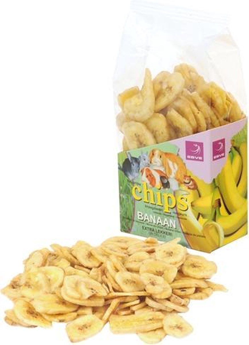 Esve knaagdierchips banaan - 150 gr - 1 stuks