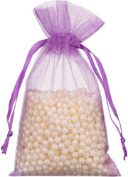 Shingyo 200 stuks organza zakje 7x12cm - Product Kleur: Paars