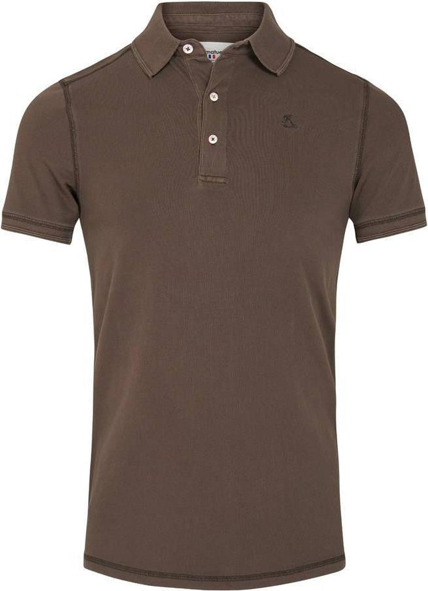 Ramatuelle Polo Heren - South Beach Polo donkere kleuren - Maat S  - Kleur  Bruin  / Coffee