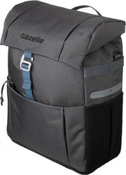 Gazelle Enkele fietstas 18.5 liter- antraciet/blauw