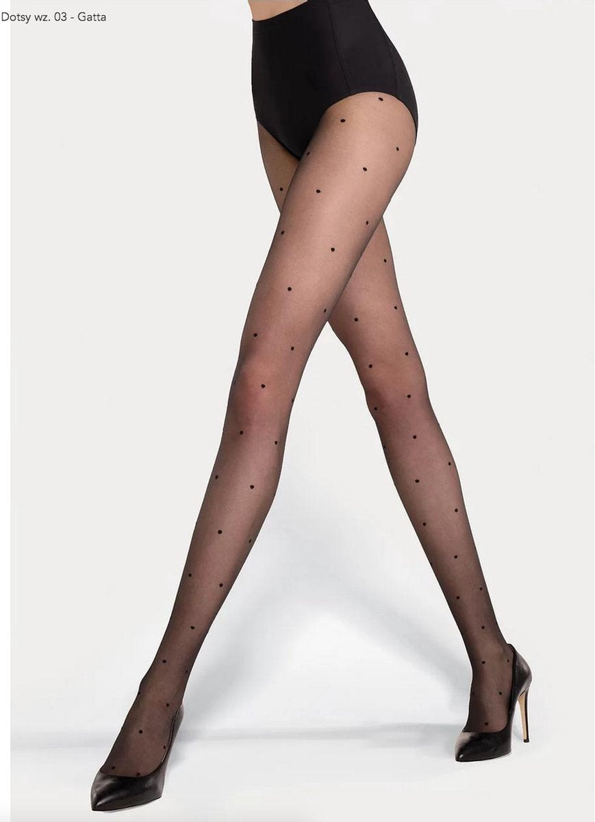 Gatta 3D Lycra panty met stippen Dotsy 20DEN 