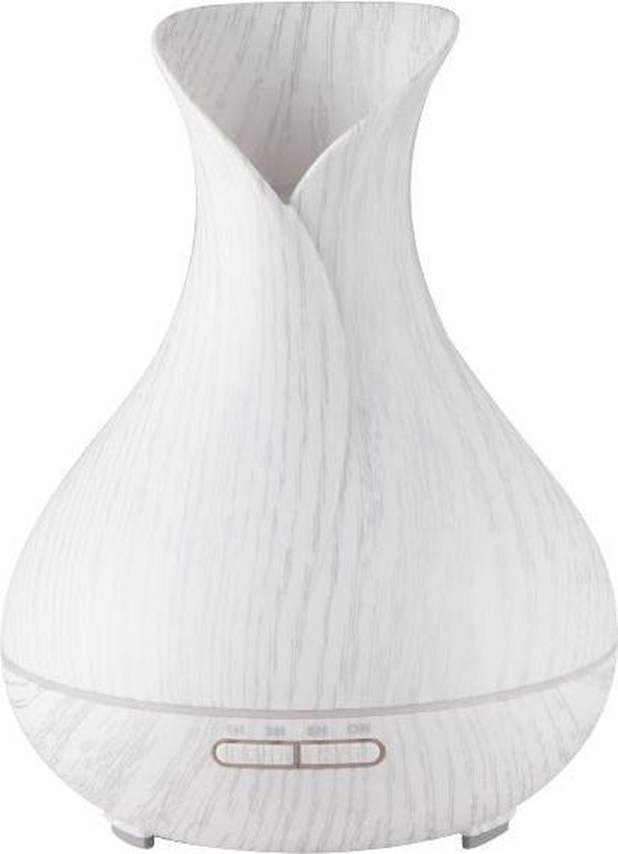 ACTIVE Aroma Diffuser Luchtbevochtiger Spa 15 Wit Hout 400ml + Timer