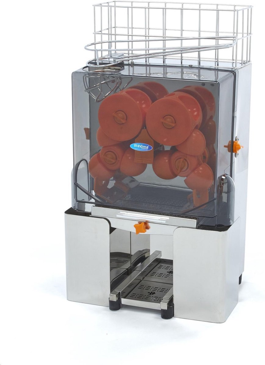 Automatische Citruspers - 8 kg Sinaasappel Opslag - 20 tot 25 sinaasappels per minuut - RVS - Professionele Sinaasappelpers - Maxima