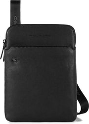 Piquadro Tablettas Black Square Leer - zwart