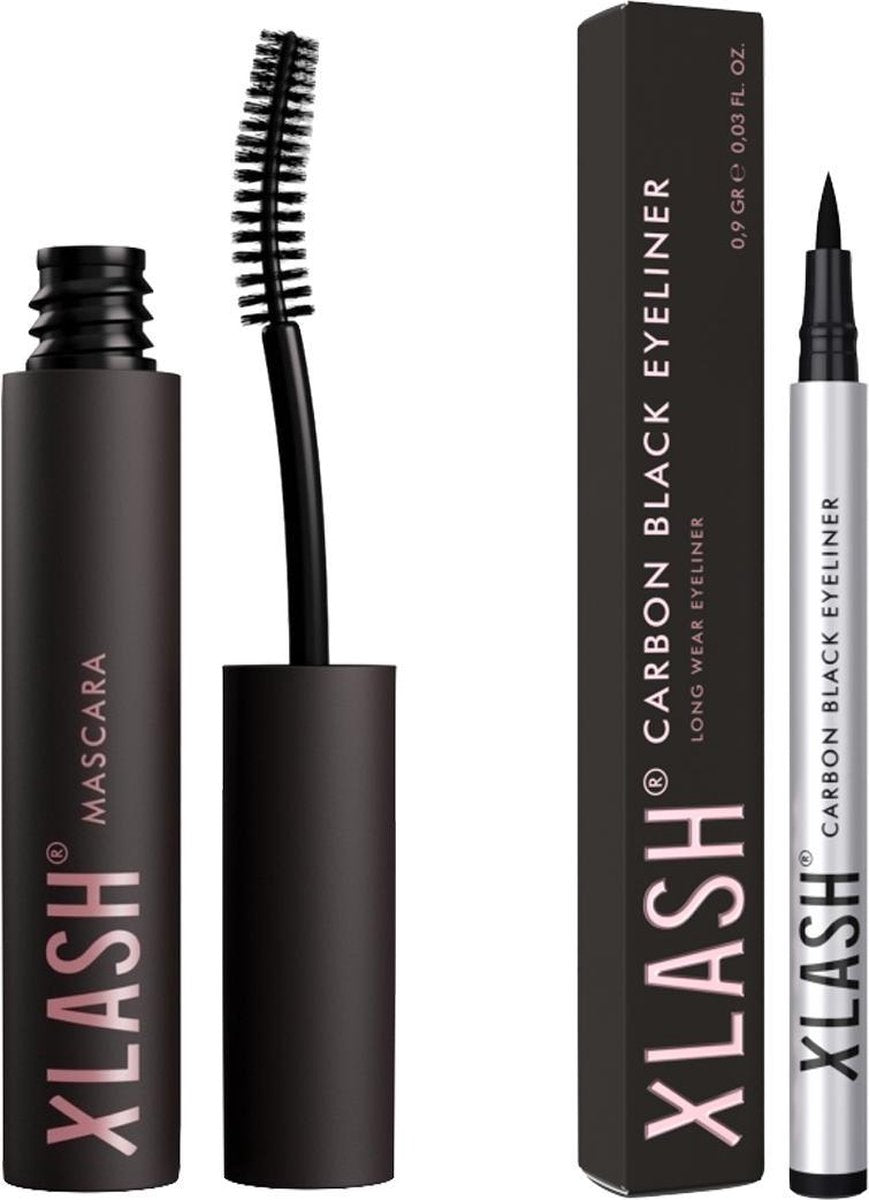 XLASH Mascara Black Groeibevorderende serum + XLASH Carbon Black Eyeliner