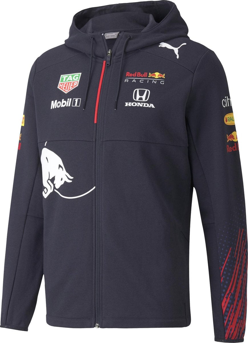 PUMA Red Bull Racing Team Hooded Full-Zip Sportvest Heren - Maat S