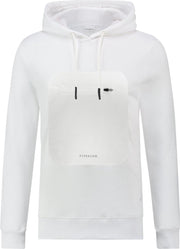 Purewhite Transparant Pocket Hoodie - White - Slim fit