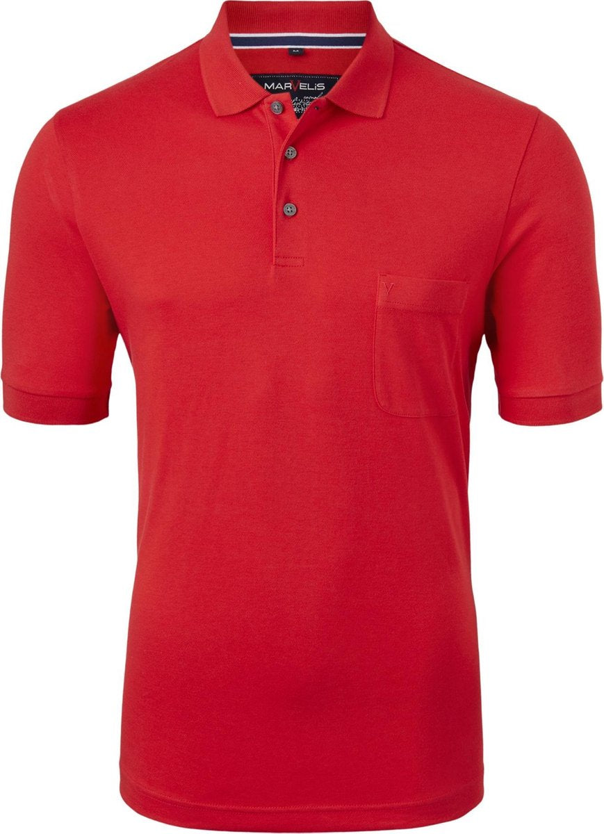 Marvelis Modern Fit poloshirt - Quick Dry - rood -  Maat: 4XL