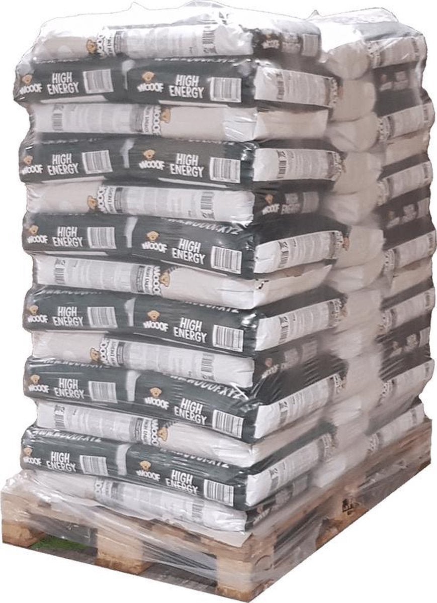 WOOOF High-Energy  op Pallet - Geperst hondenvoer - Geperste hondenbrokken - Droogvoer - 39 x 18KG