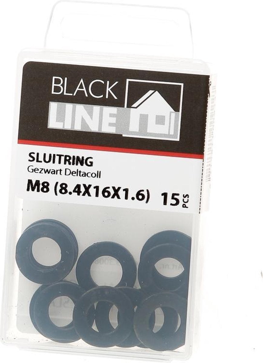 Hoenderdaal Sluitring zwart din125-A M8 Verpakt per 15 stuks