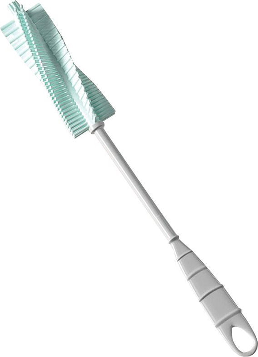 I-drink Flessenborstel 32 X 4 Cm Siliconen Turquoise/grijs