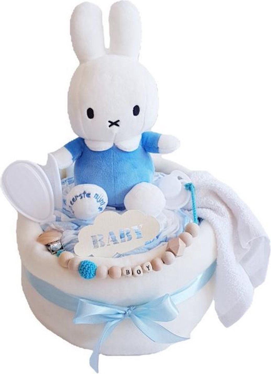 Luiertaart Nijntje Jongen Met Speenkoord | Kraamcadeau | Kraampakket | Baby Cadeau