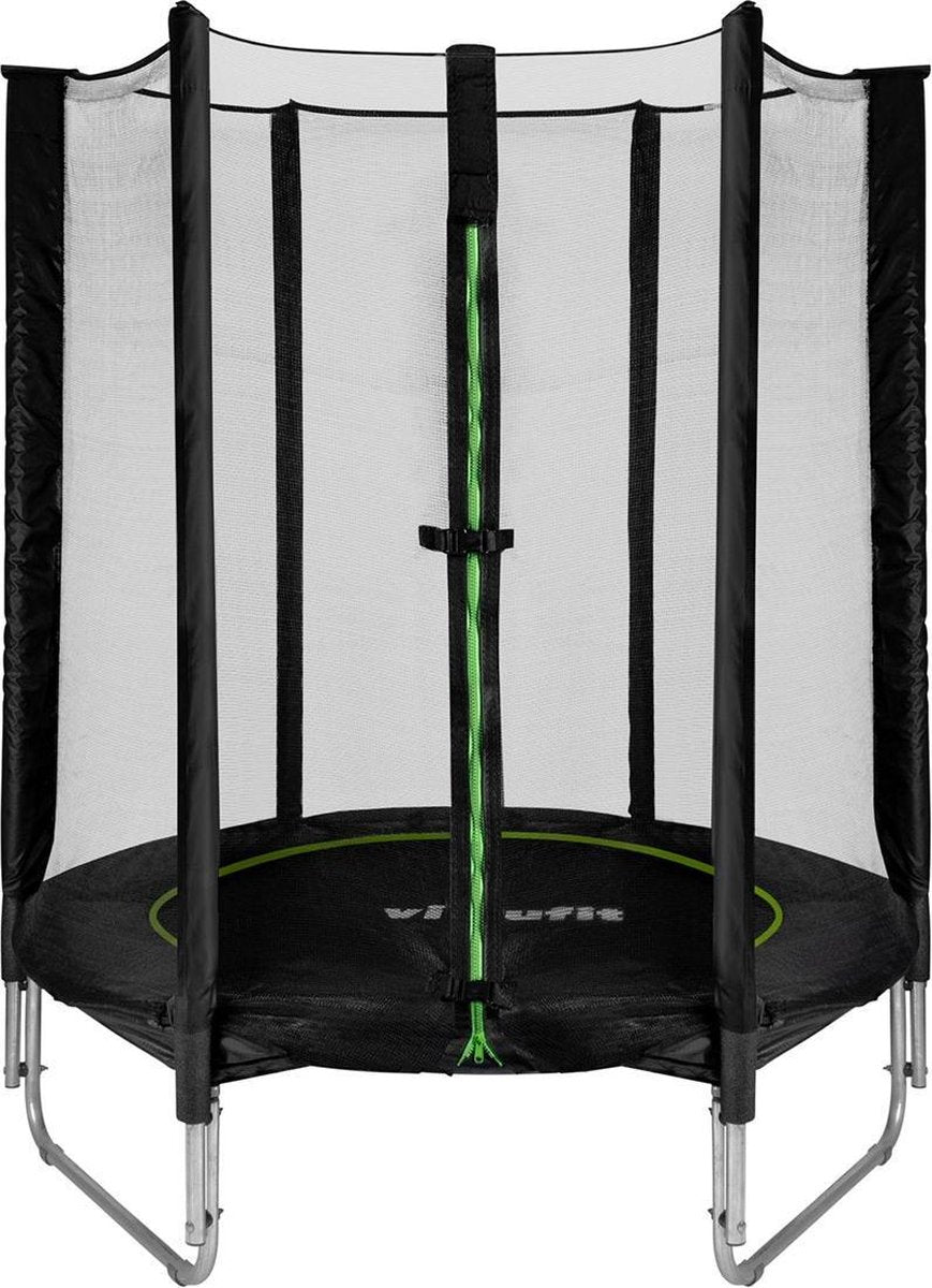Kinder Trampoline - VirtuFit Kinder Trampoline met Veiligheidsnet - Zwart - 140 cm