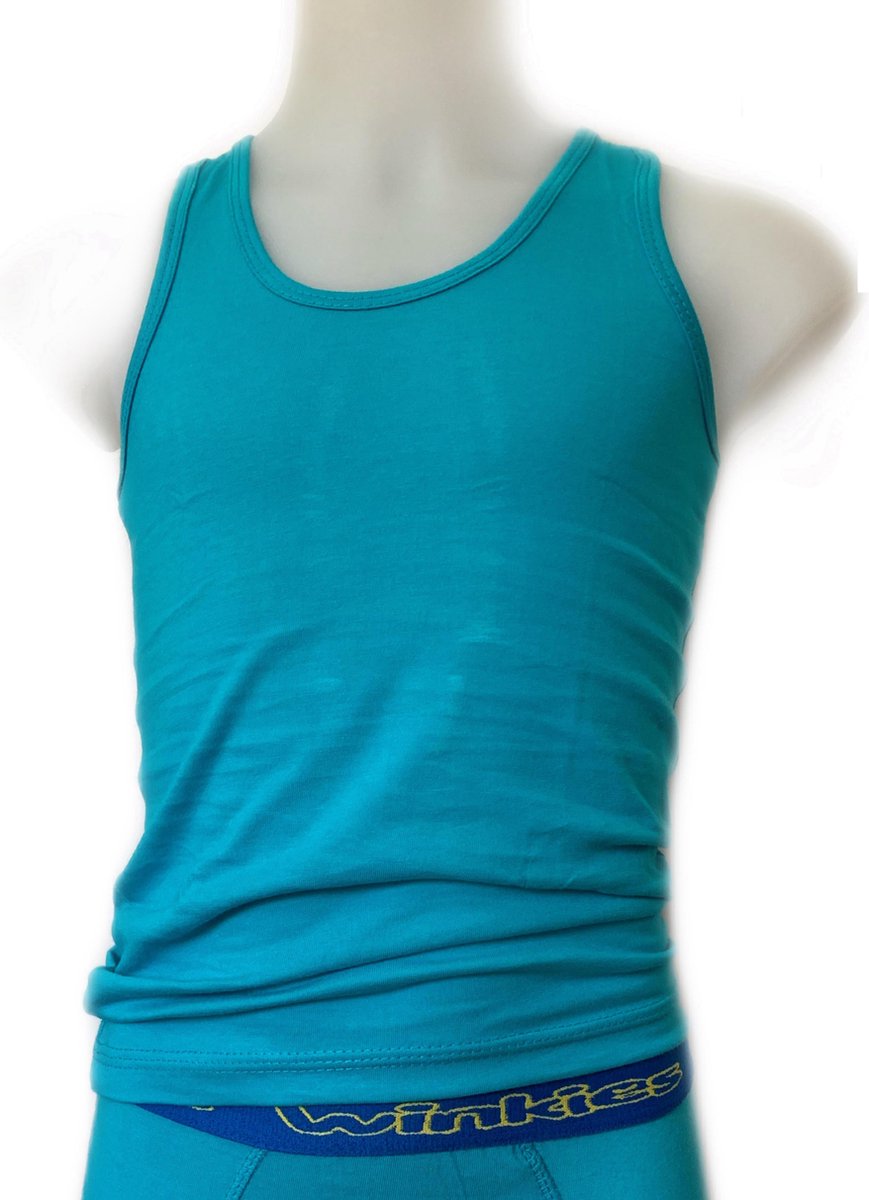 Embrator 2-stuks Jongens Hemdje turquoise maat 140/146