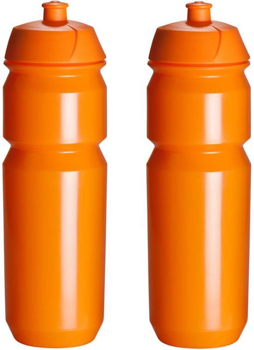 2 x Tacx Shiva Bidon - 750 ml - Oranje - Drinkbus